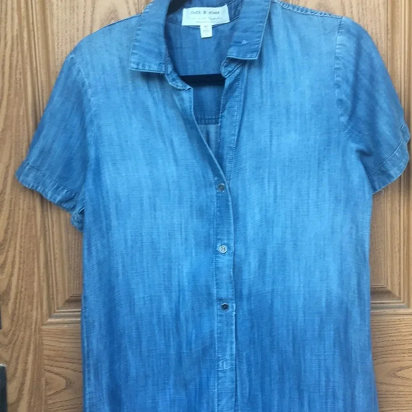 NEW‎ Anthropologie cloth & stone chambray midi - Picture 4 of 6